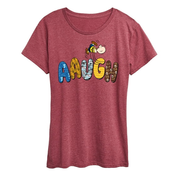Peanuts - Aaugh Pattern Charlie Brown - Women's Short Sleeve Graphic T-Shirt