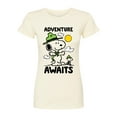 thumbnail image 1 of Peanuts - Adventure Awaits - Juniors Fitted Graphic T-Shirt, 1 of 5