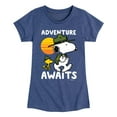 thumbnail image 1 of Peanuts - Adventure Awaits - Toddler and Youth Girls Short Sleeve T-Shirt, 1 of 6