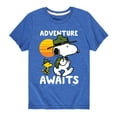 thumbnail image 1 of Peanuts - Adventure Awaits - Toddler and Youth Short Sleeve T-Shirt, 1 of 6