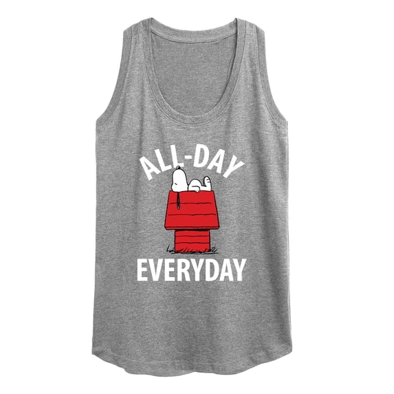 Peanuts - All Day Everyday - Women's Racerback Graphic Tank