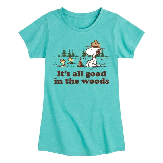 Peanuts - All Good In The Woods - Toddler And Youth Girls Short Sleeve Graphic T-Shirt