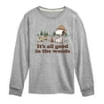 thumbnail image 1 of Peanuts - All Good In The Woods - Toddler & Youth Long Sleeve Graphic T-Shirt, 1 of 6