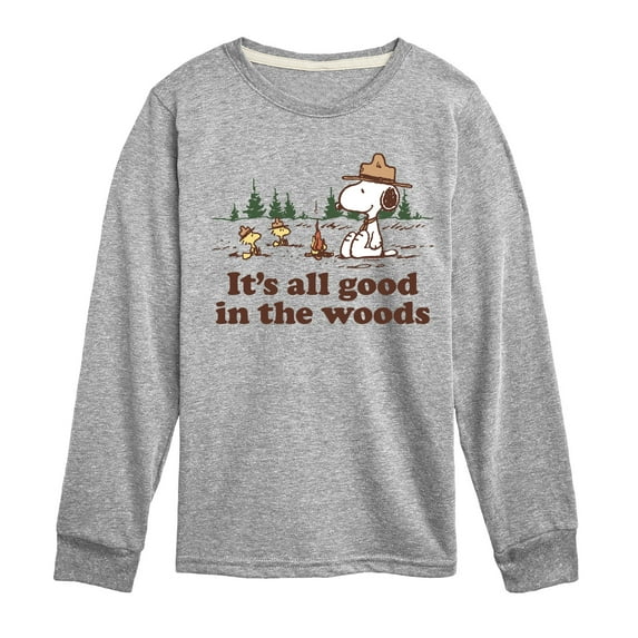 Peanuts - All Good In The Woods - Toddler & Youth Long Sleeve Graphic T-Shirt