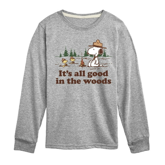 Peanuts - All Good In The Woods - Toddler & Youth Long Sleeve Graphic T-Shirt