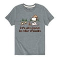 thumbnail image 1 of Peanuts - All Good In The Woods - Toddler & Youth Short Sleeve Graphic T-Shirt, 1 of 6