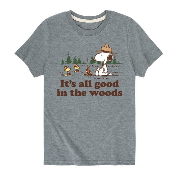 Peanuts - All Good In The Woods - Toddler & Youth Short Sleeve Graphic T-Shirt