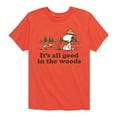 thumbnail image 1 of Peanuts - All Good In The Woods - Toddler & Youth Short Sleeve Graphic T-Shirt, 1 of 6