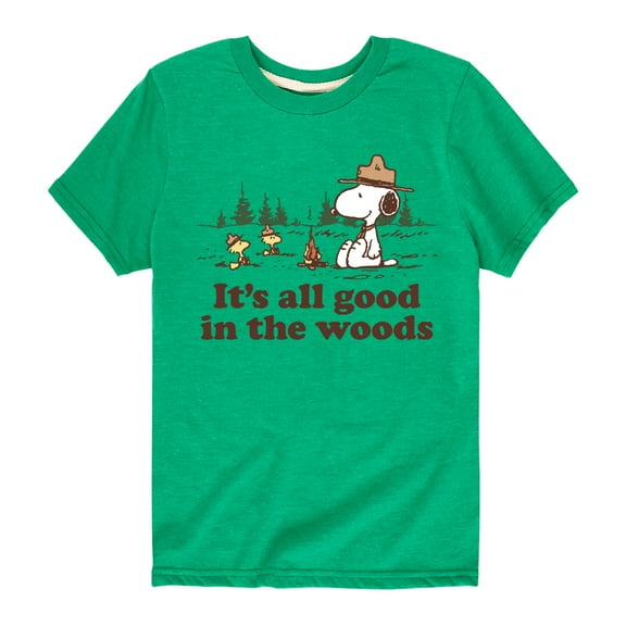 Peanuts - All Good In The Woods - Toddler & Youth Short Sleeve Graphic T-Shirt