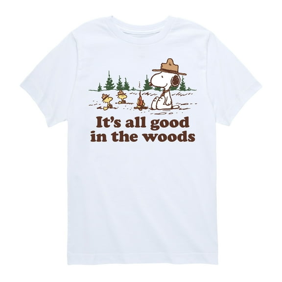 Peanuts - All Good In The Woods - Toddler & Youth Short Sleeve Graphic T-Shirt