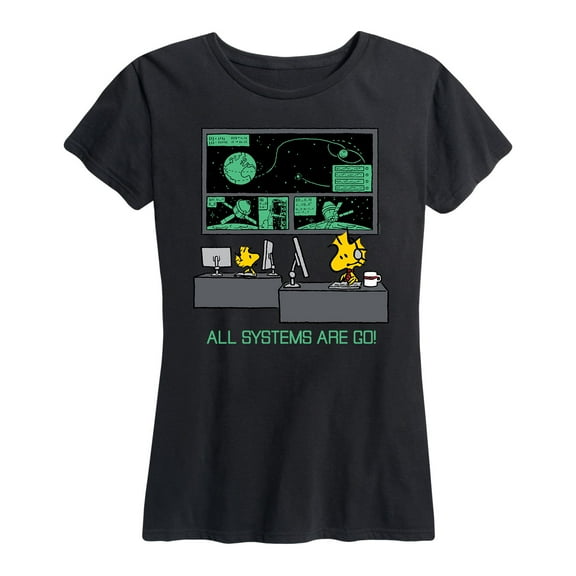 Peanuts - All Systems Are Go - Women's Short Sleeve Graphic T-Shirt