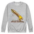 thumbnail image 1 of Peanuts - Always Snacking - Men's Crew Neck Fleece Pullover, 1 of 6