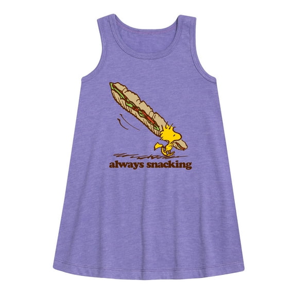 Peanuts - Always Snacking - Toddler & Youth Girls A-line Dress