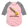 thumbnail image 1 of Peanuts - Always Snacking - Toddler & Youth Girls Raglan Graphic T-Shirt, 1 of 6