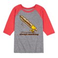 thumbnail image 1 of Peanuts - Always Snacking - Toddler & Youth Raglan Graphic T-Shirt, 1 of 1