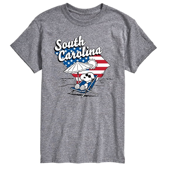 Peanuts - American Flag South Carolina Snoopy - Men's Short Sleeve Graphic T-Shirt
