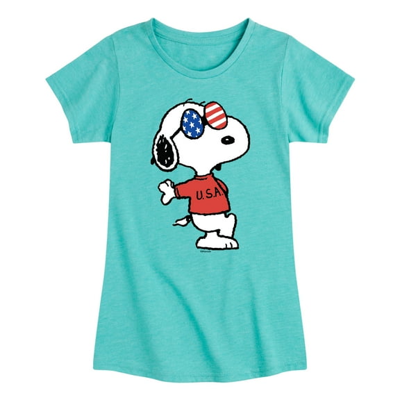 Peanuts - Americana Snoopy - Girls Toddler And Youth Short Sleeve T-Shirt