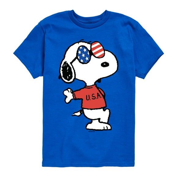Peanuts - Americana Snoopy - Toddler And Youth Short Sleeve Graphic T-Shirt