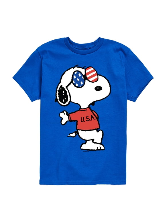 - Americana Snoopy Boys' Short Sleeve Graphic T-Shirt