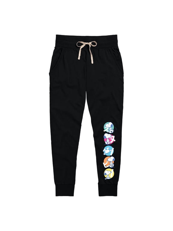 - Snoopy Stacked Kanji Women's Graphic Jersey Joggers