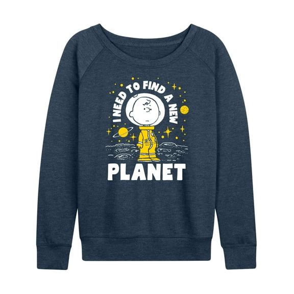 Peanuts - Another Planet - Women's Lightweight French Terry Long Sleeve Shirt