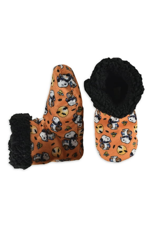 Peanuts Baby Unisex Halloween Slippers, 2-5 Toddler