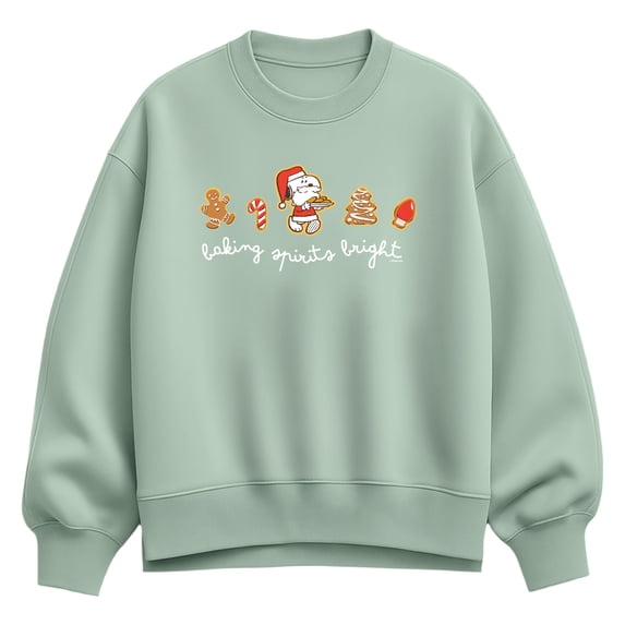 Peanuts - Baking Spirits Bright - Women's Oversized Fleece Crew Sweatshirt