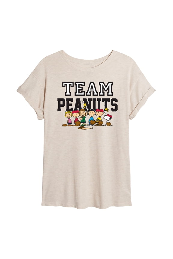 - Baseball Team - Juniors Oversized Graphic T-Shirt