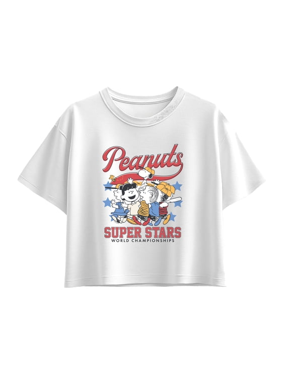 - Baseball Team Girls' Short Sleeve Boxy Graphic T-Shirt