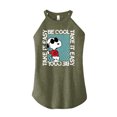 thumbnail image 1 of Peanuts - Be Cool, Take It Easy - Snoopy - Juniors High Neck Tank Top, 1 of 6