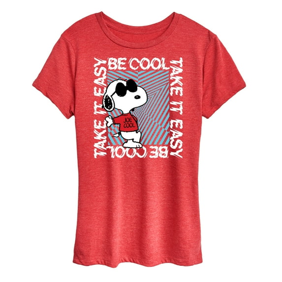 Peanuts - Be Cool, Take It Easy - Snoopy - Women's Short Sleeve Graphic T-Shirt