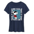 thumbnail image 1 of Peanuts - Be Cool, Take It Easy - Snoopy - Women's Short Sleeve Graphic T-Shirt, 1 of 6