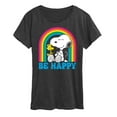 thumbnail image 1 of Peanuts - Be Happy Rainbow - Ladies Short Sleeve Classic Fit Tee, 1 of 6