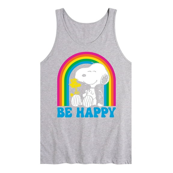 Peanuts - Be Happy Rainbow - Men's Jersey Tank Top