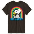 thumbnail image 1 of Peanuts - Be Happy Rainbow - Men's Short Sleeve Graphic T-Shirt, 1 of 5