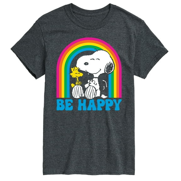 Peanuts - Be Happy Rainbow - Men's Short Sleeve Graphic T-Shirt