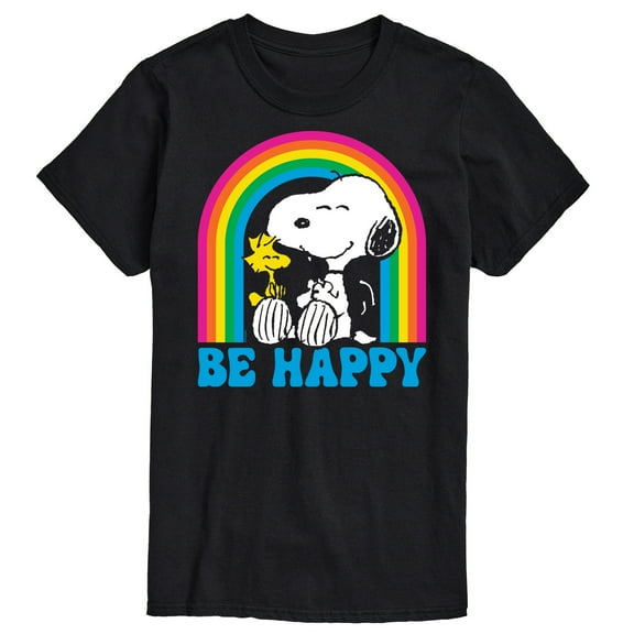 Peanuts - Be Happy Rainbow - Men's Short Sleeve Graphic T-Shirt