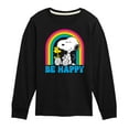 thumbnail image 1 of Peanuts - Be Happy Rainbow - Toddler & Youth Long Sleeve Graphic T-Shirt, 1 of 6