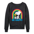 thumbnail image 1 of Peanuts - Be Happy Rainbow - Women's Lightweight French Terry Long Sleeve Shirt, 1 of 6