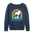 thumbnail image 1 of Peanuts - Be Happy Rainbow - Women's Lightweight French Terry Long Sleeve Shirt, 1 of 6