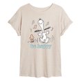 thumbnail image 1 of Peanuts - Be Happy Snoopy And Woodstock - Women's Oversized T-Shirt, 1 of 5