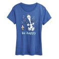 thumbnail image 1 of Peanuts - Be Happy Snoopy and Woodstock - Women's Short Sleeve Graphic T-Shirt, 1 of 5