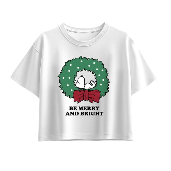 Peanuts - Be Merry & Bright - Youth Girls Boxy T-Shirt