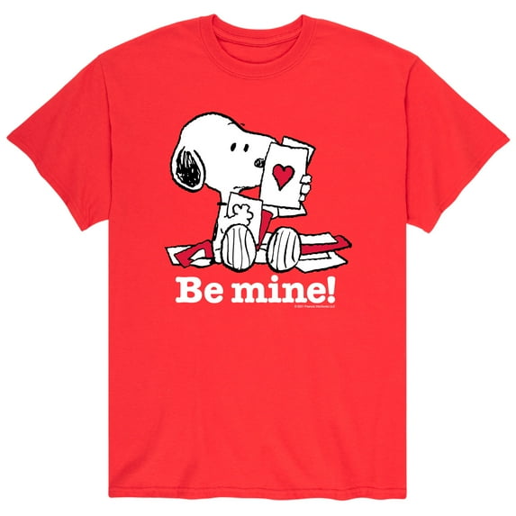 Peanuts - Be Mine Snoopy - Men's Short Sleeve Graphic T-Shirt