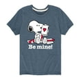 thumbnail image 1 of Peanuts - Be Mine Snoopy - Toddler And Youth Short Sleeve Graphic T-Shirt, 1 of 5