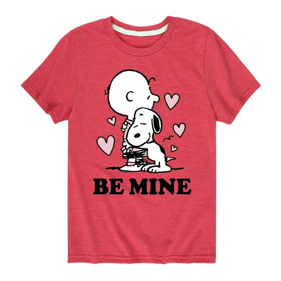 Peanuts - Be Mine  - Toddler And Youth Short Sleeve Graphic T-Shirt