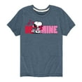 thumbnail image 1 of Peanuts - Be Mine - Toddler and Youth Short Sleeve Graphic T-Shirt, 1 of 5