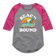 thumbnail image 1 of Peanuts - Beach Bound - Toddler and Youth Girls Shirt Tail Raglan, 1 of 5