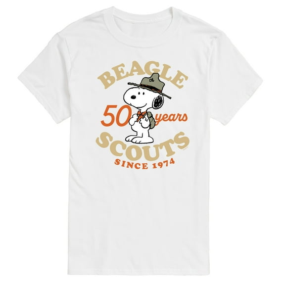 Peanuts - Beagle Scout 50 Year Badge - Men's Short Sleeve Graphic T-Shirt