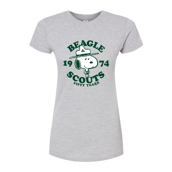 Peanuts - Beagle Scout 50 Years - Juniors Fitted Graphic T-Shirt